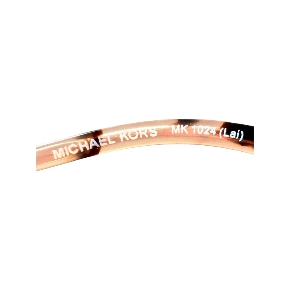 Michael Kors Sunglasses MK1024 Lai Aviator Rose Gold Mirrored Lens 58mm Case